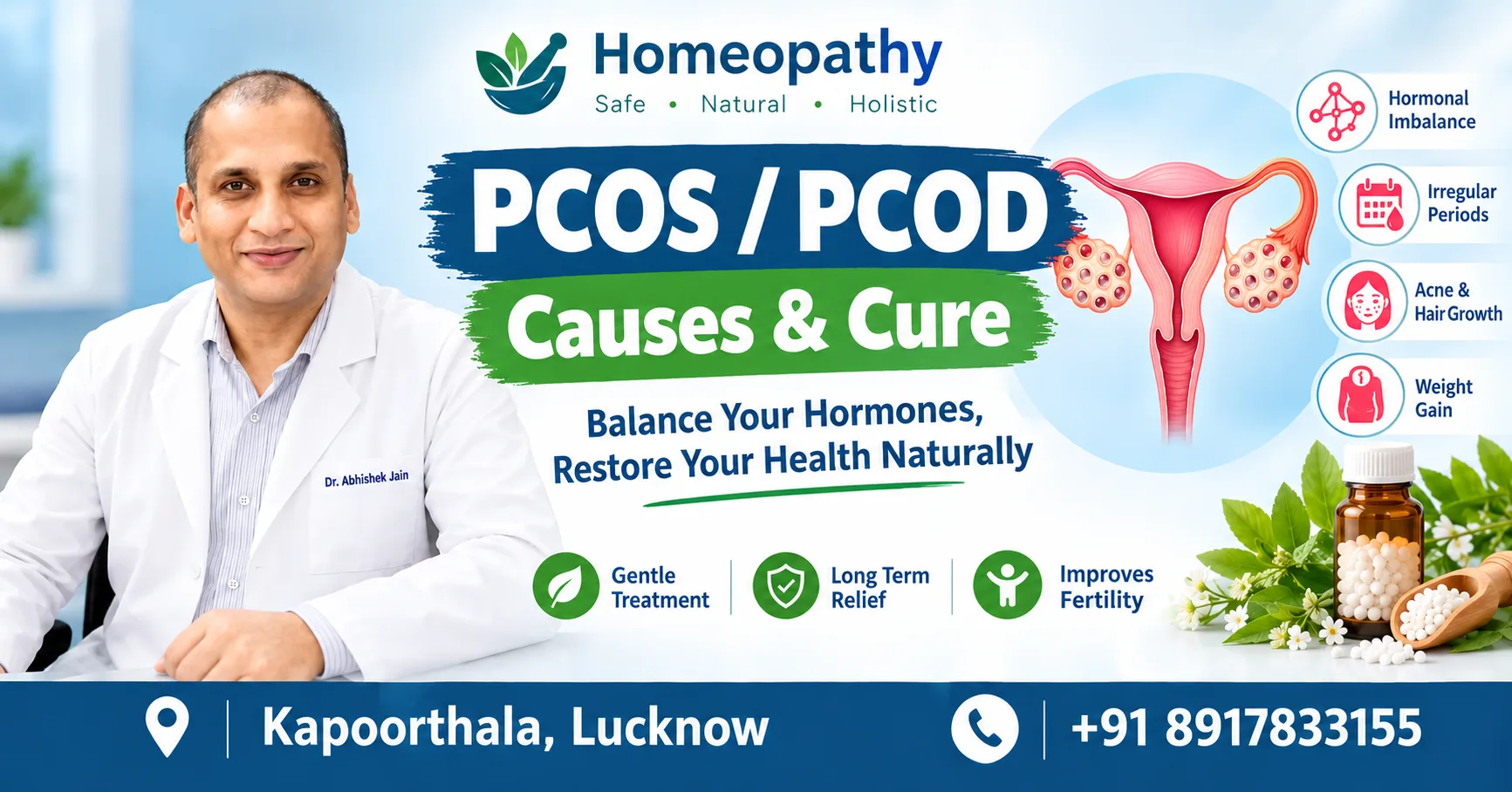 PCOS/PCOD Symptoms, Causes & Homeopathic Treatment in Lucknow
