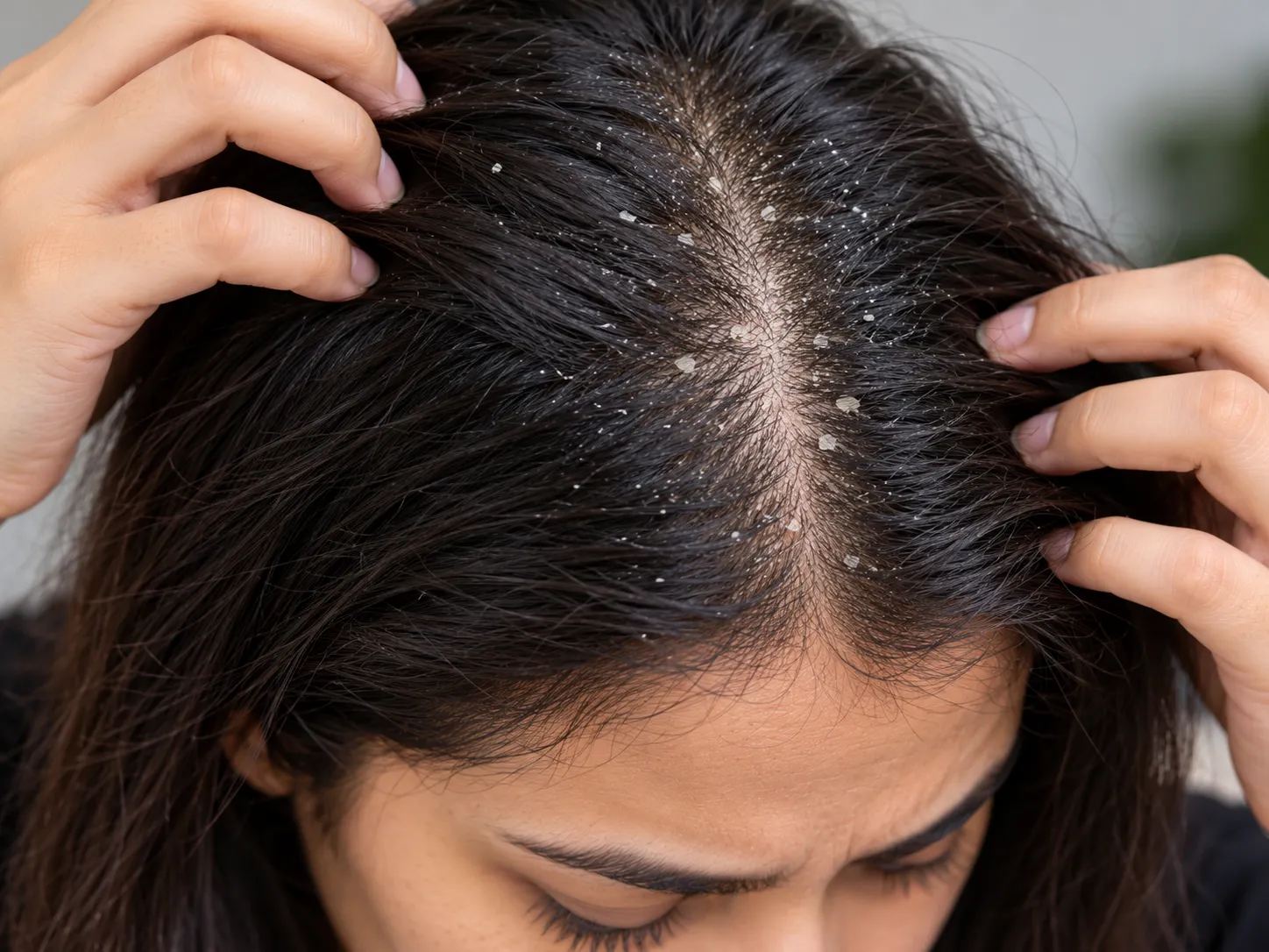 Flaky itchy scalp with dandruff linked to hair fall